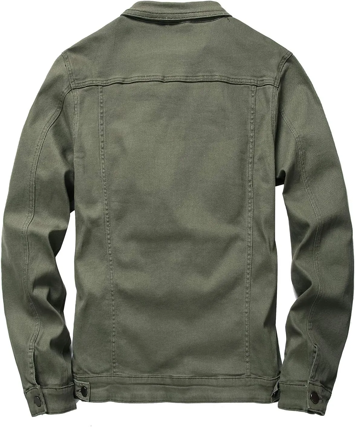 LAMKUKU Mens Denim Jacket Ripped Slim Jean Jacket Coat for Men