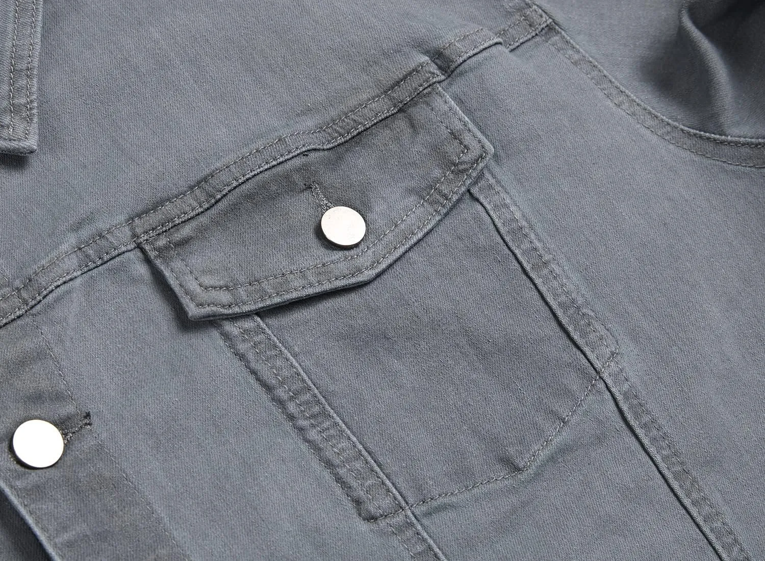 LAMKUKU Mens Denim Jacket Ripped Slim Jean Jacket Coat for Men