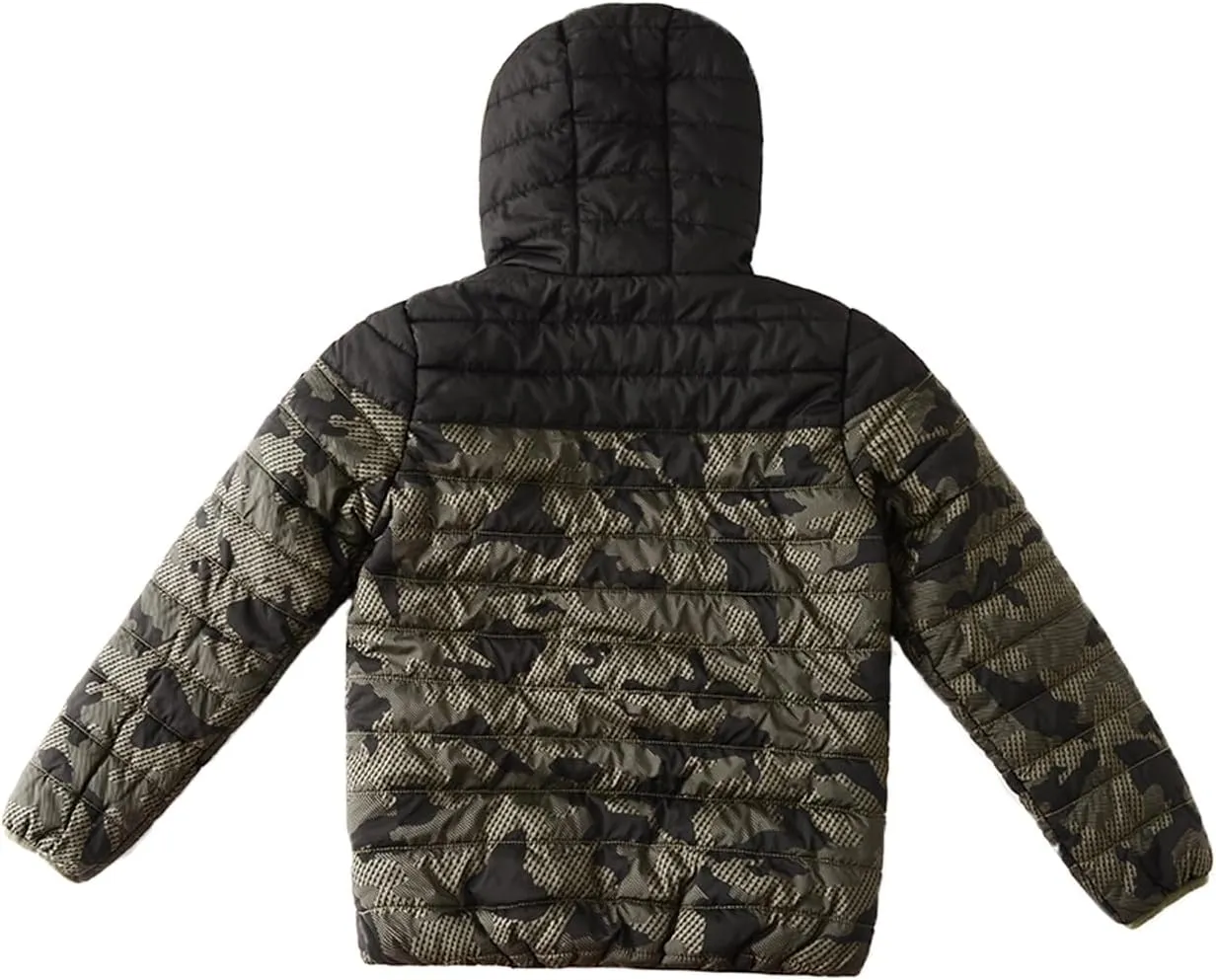 Lansbojun Hooded Puffer Jacket for Boys Lightweight Water-resistant Kids Clothes Winter Coat