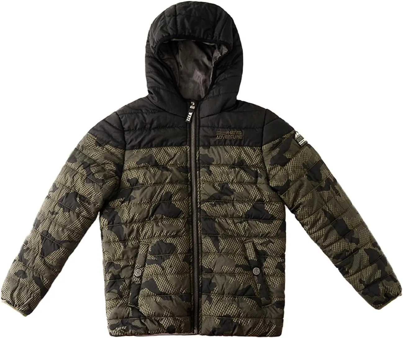 Lansbojun Hooded Puffer Jacket for Boys Lightweight Water-resistant Kids Clothes Winter Coat