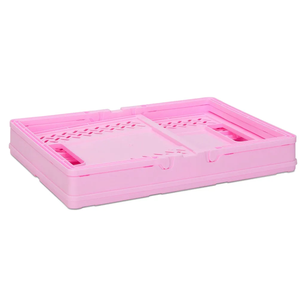 Large Pink Foldable Storage Crate