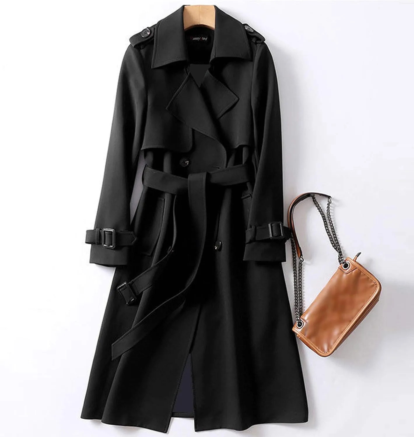 LCMTWX Women's Winter Coats Casual Suit Collar Printed Pocket Jacket Womens Trench Coat Women's Trench Coats Coat for