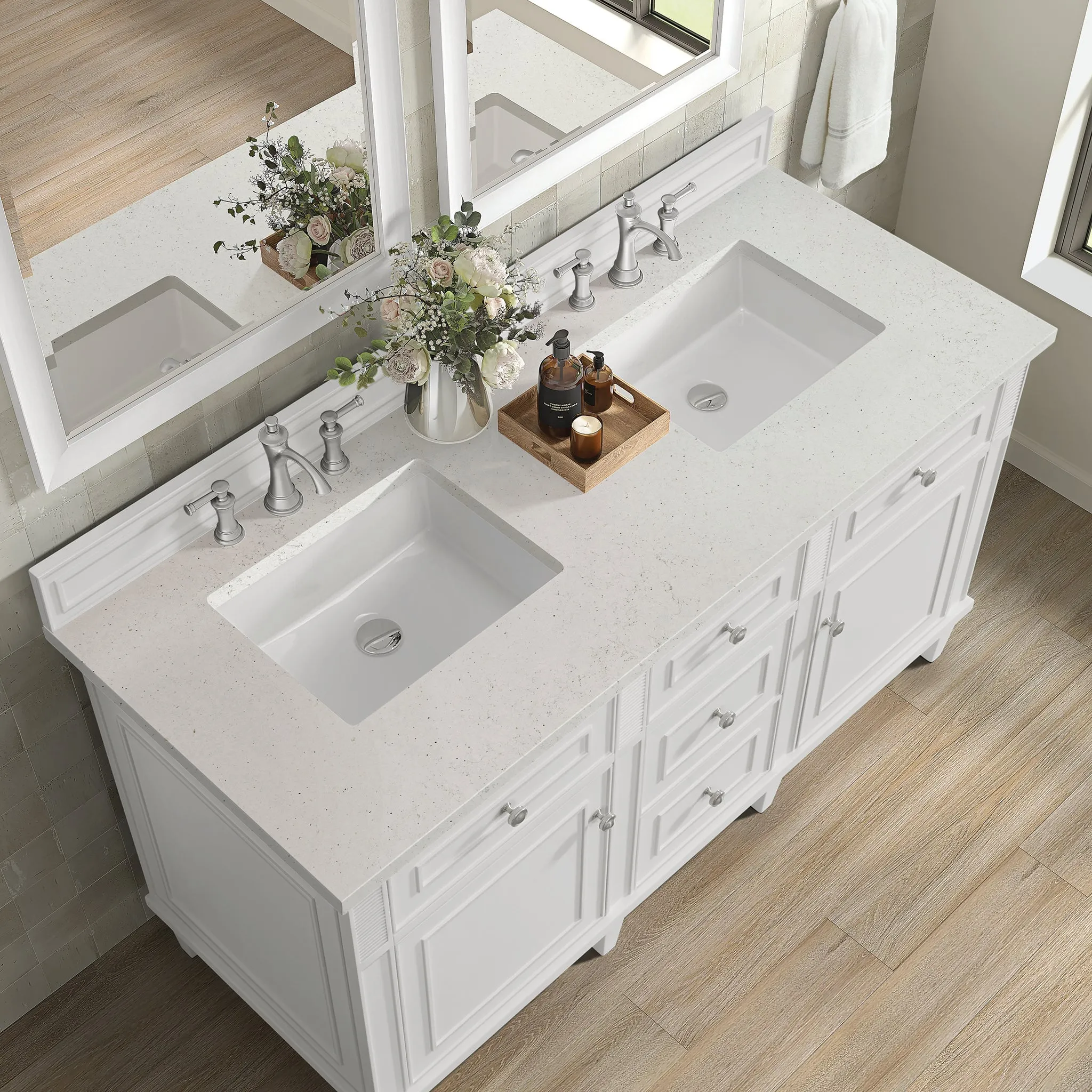 Lorelai 60" Double Vanity in Bright White