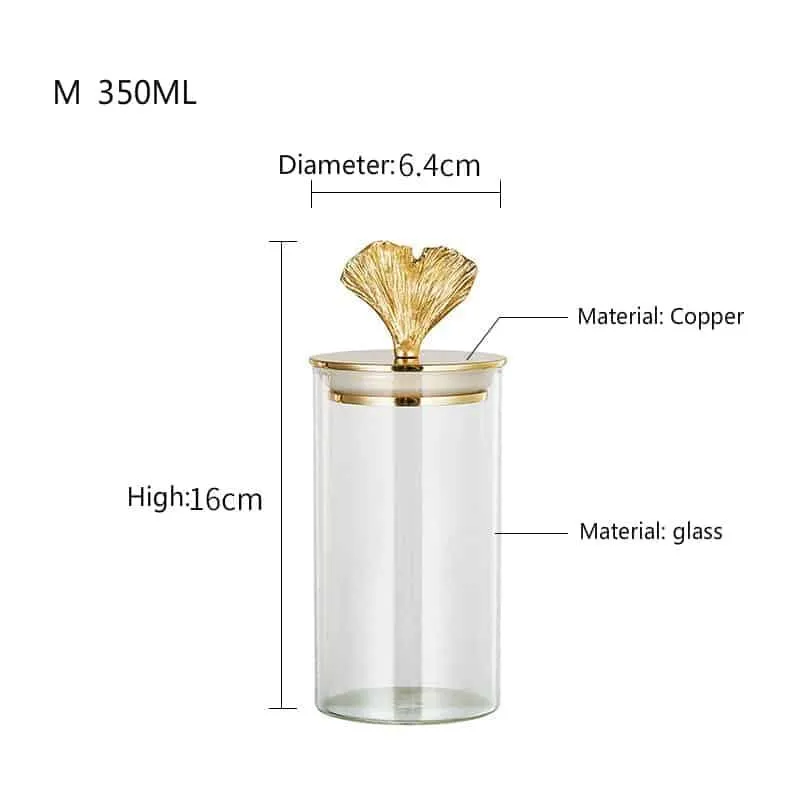 Luxury Gold Storage Can with Lid