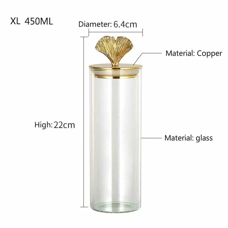 Luxury Gold Storage Can with Lid