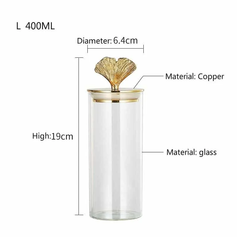 Luxury Gold Storage Can with Lid