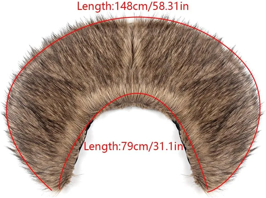 L'VOW Men Viking Fur Shawl Medieval Faux Fur Mantle Shoulder Wrap Collar Warrior Renaissance LARP Cosplay Costume