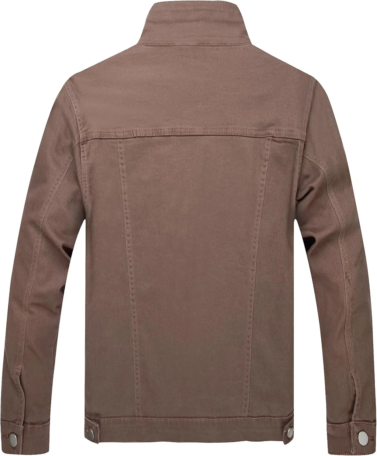 LZLER Mens Denim Jacket Stretchy Slim Fit Long Sleeve Jean Jacket for Men