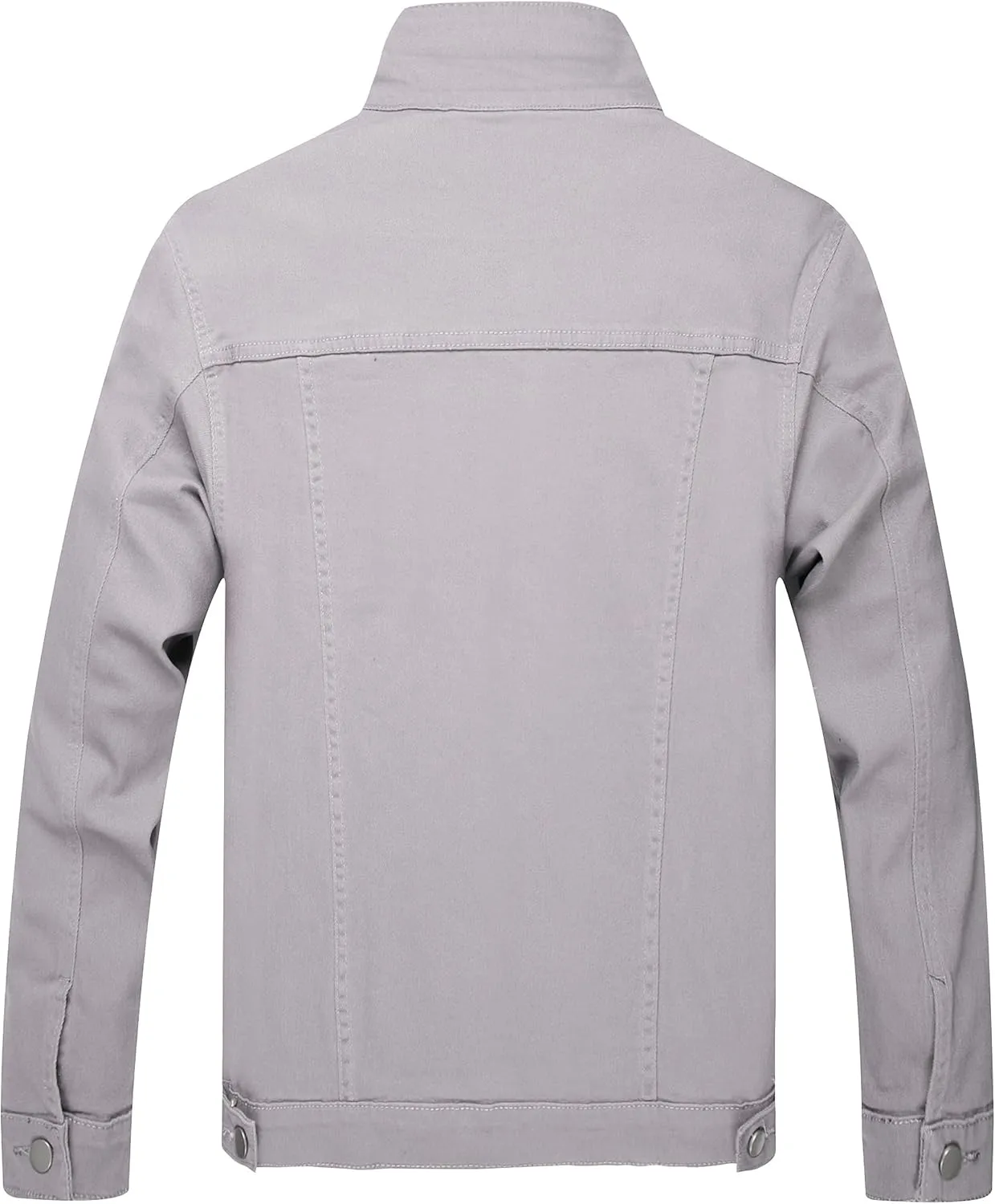 LZLER Mens Denim Jacket Stretchy Slim Fit Long Sleeve Jean Jacket for Men