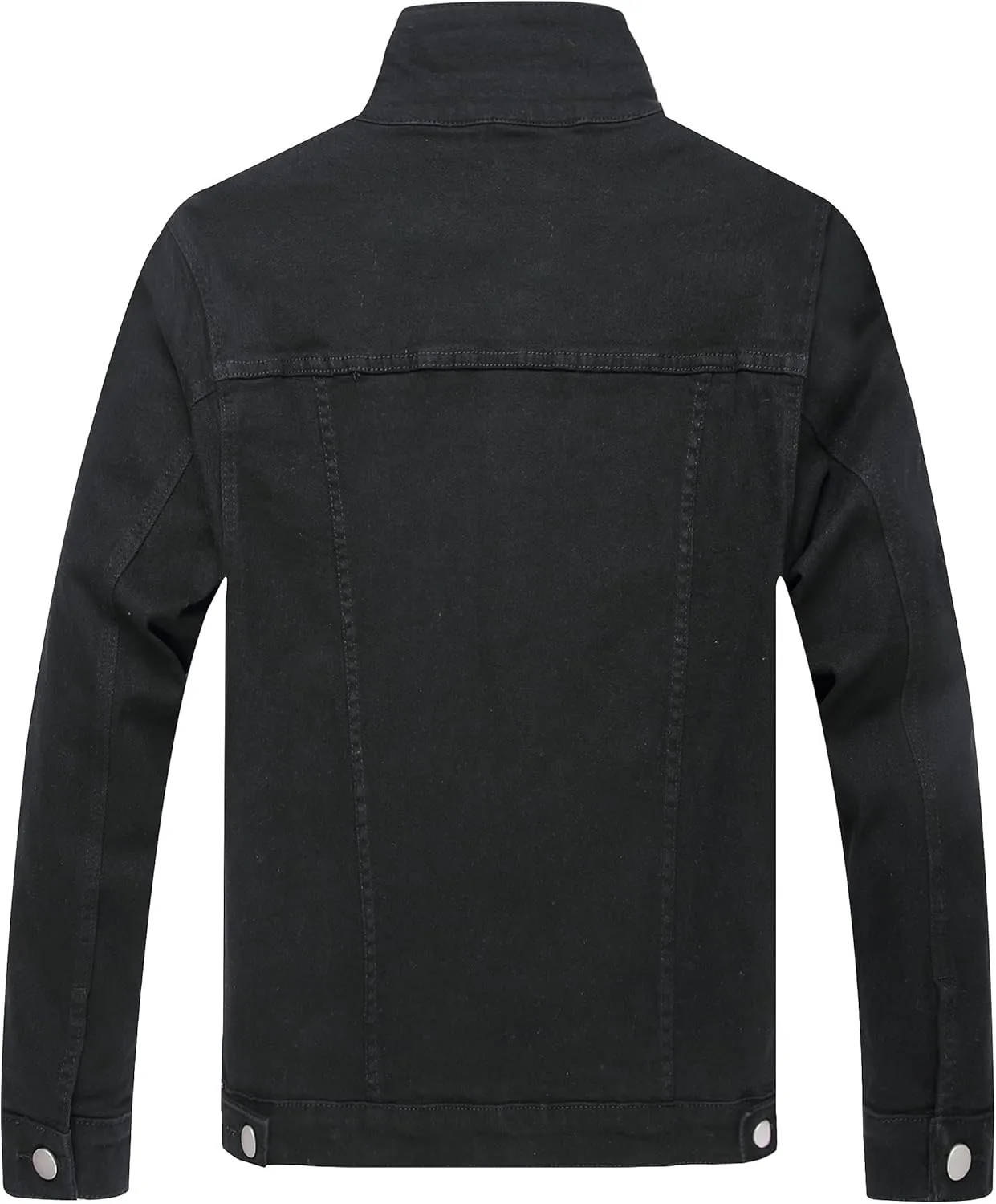 LZLER Mens Denim Jacket Stretchy Slim Fit Long Sleeve Jean Jacket for Men