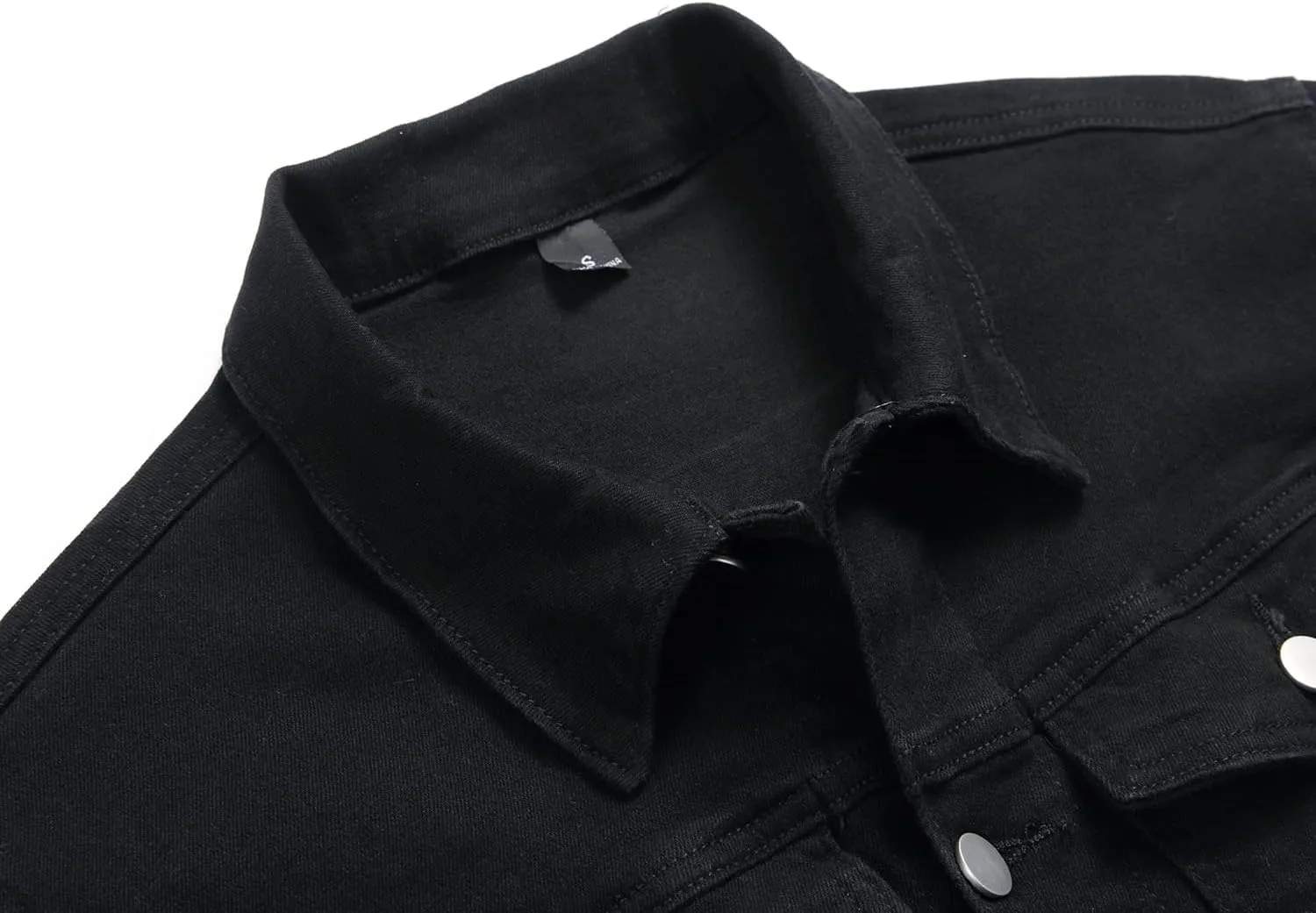 LZLER Mens Denim Jacket Stretchy Slim Fit Long Sleeve Jean Jacket for Men