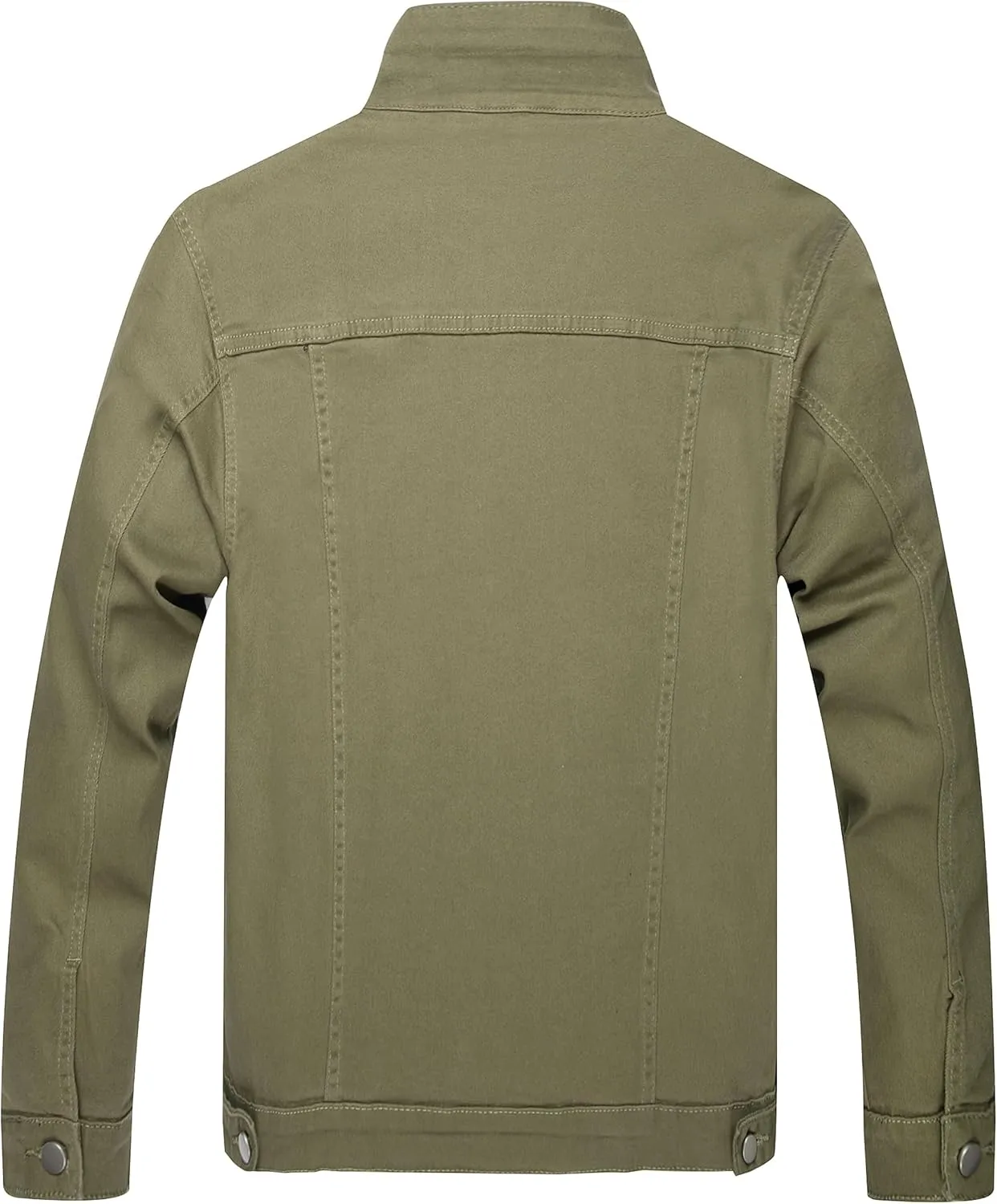 LZLER Mens Denim Jacket Stretchy Slim Fit Long Sleeve Jean Jacket for Men