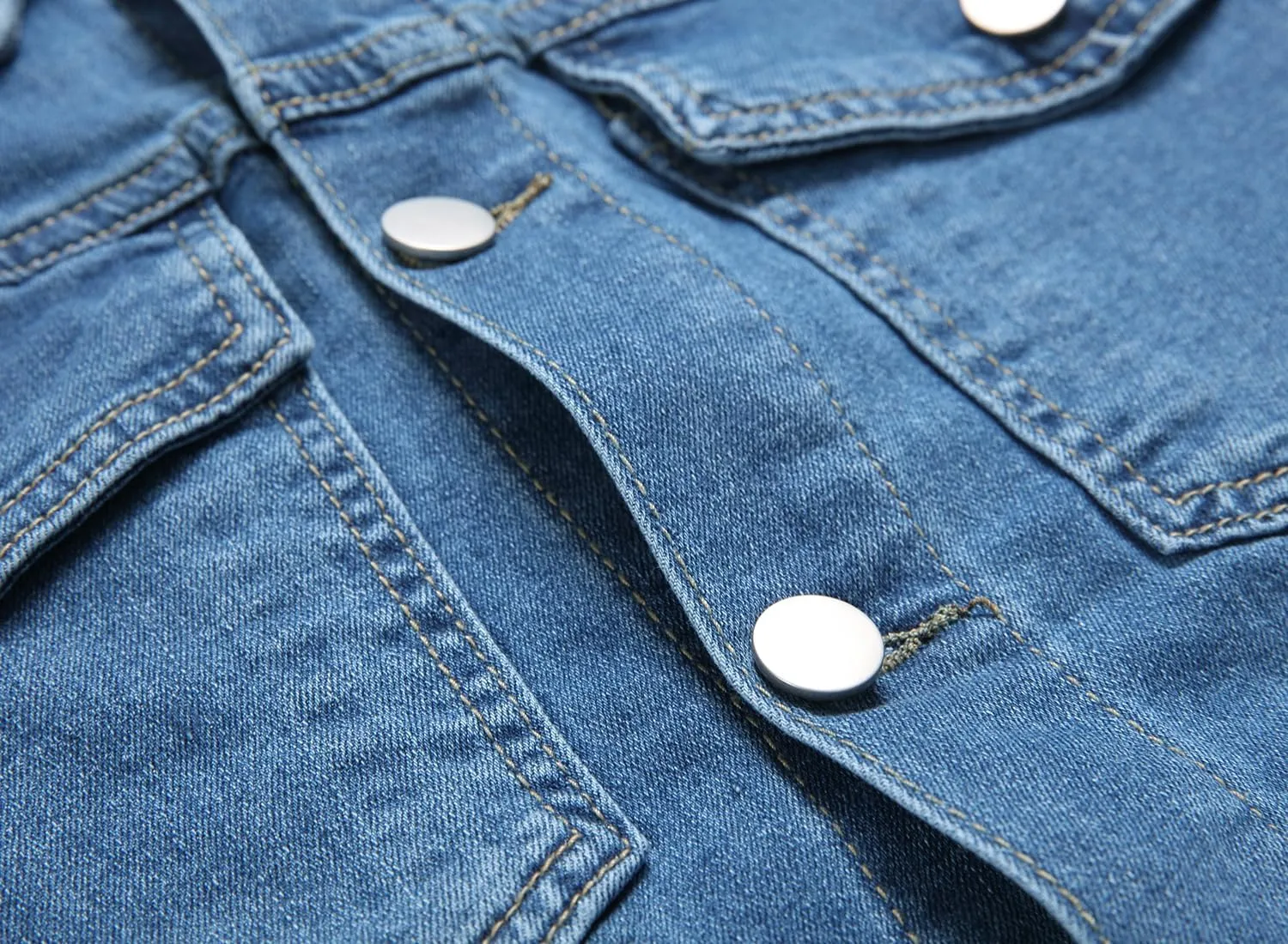 LZLER Mens Denim Jacket Stretchy Slim Fit Long Sleeve Jean Jacket for Men