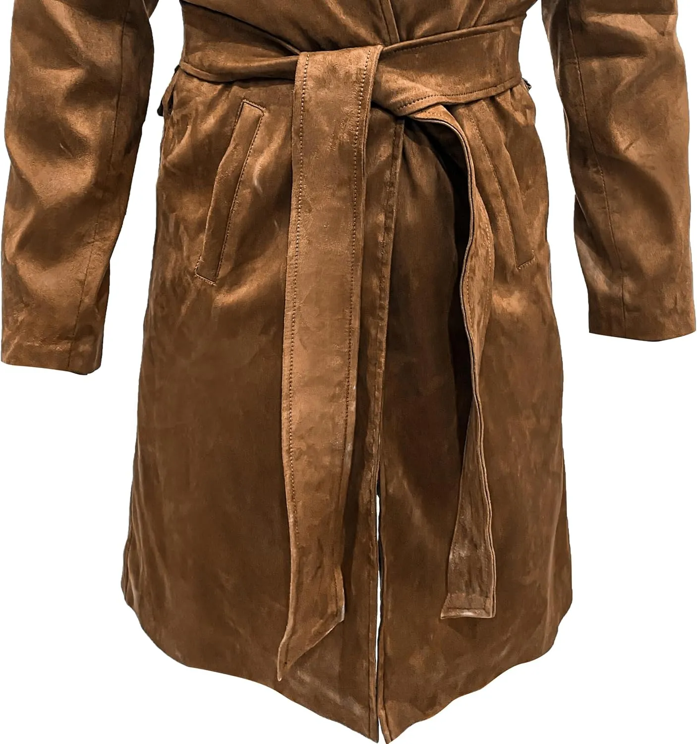 Men's A-7 Ranger Cowboy Trench Coat - NCR Veteran Leather Armor Duster Coat Costume for Men