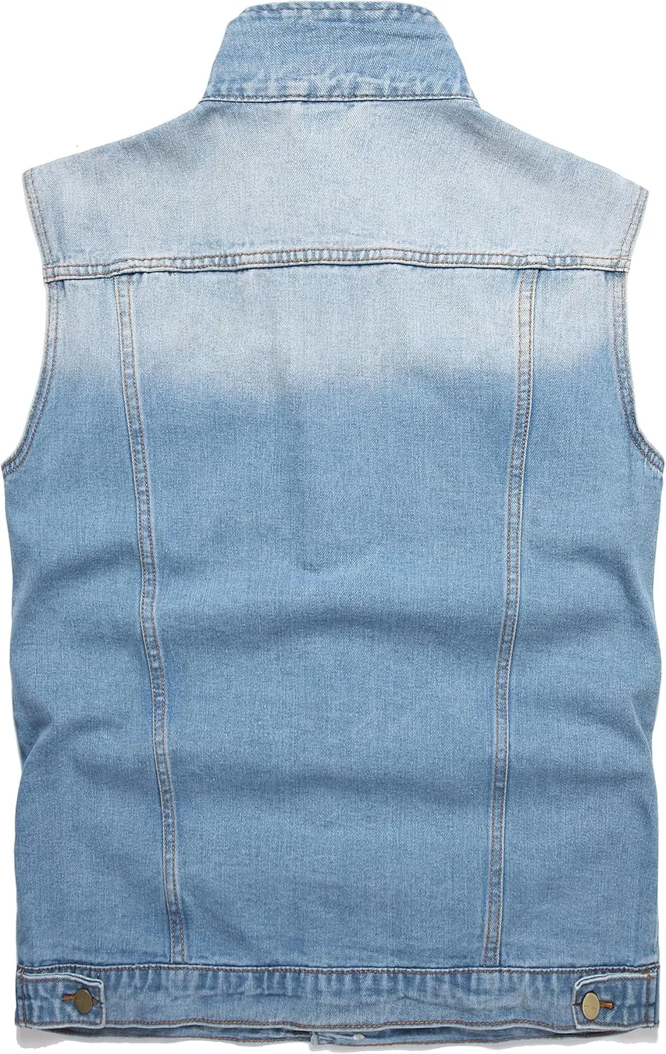 Men's Denim Vest battle vest With Lapel Sleeveless Button Pocket Slim Fit Fashionable Retro Men's Jean Vest Jacket