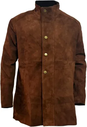 Men's Longmire Sheriff Walt Robert Real Suede Leather Coat