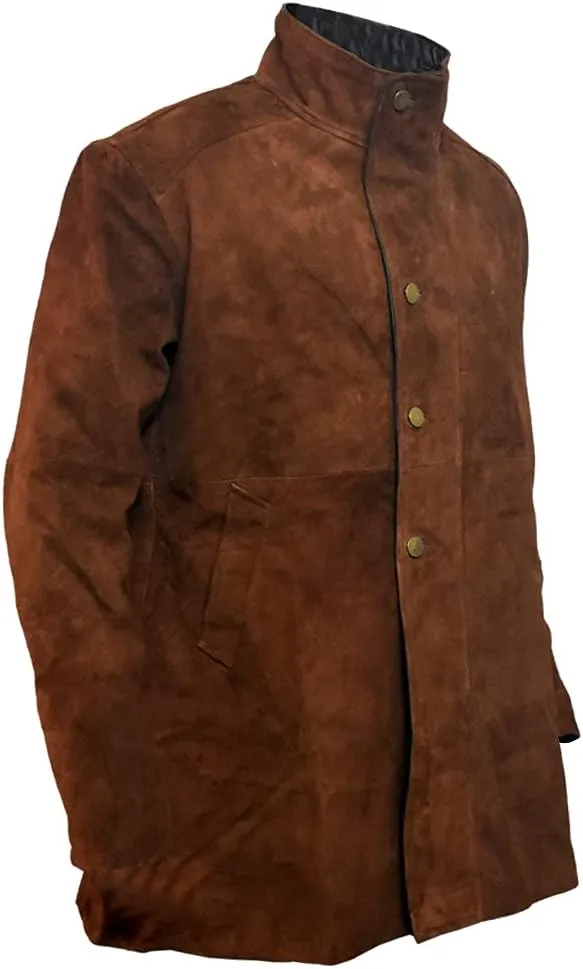 Men's Longmire Sheriff Walt Robert Real Suede Leather Coat