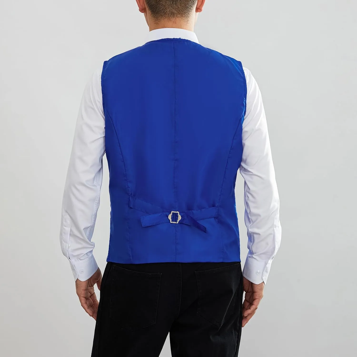 Mens Sequin Vests Dress Suit Vest Casual Shiny Waistcoat Bowtie Set with Pockets for Party Tuxedo Prom Wedding