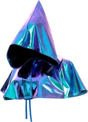 Metallic Medieval Cloak Men Women Hooded Cape Haunted Wizard Cloak Halloween Costumes