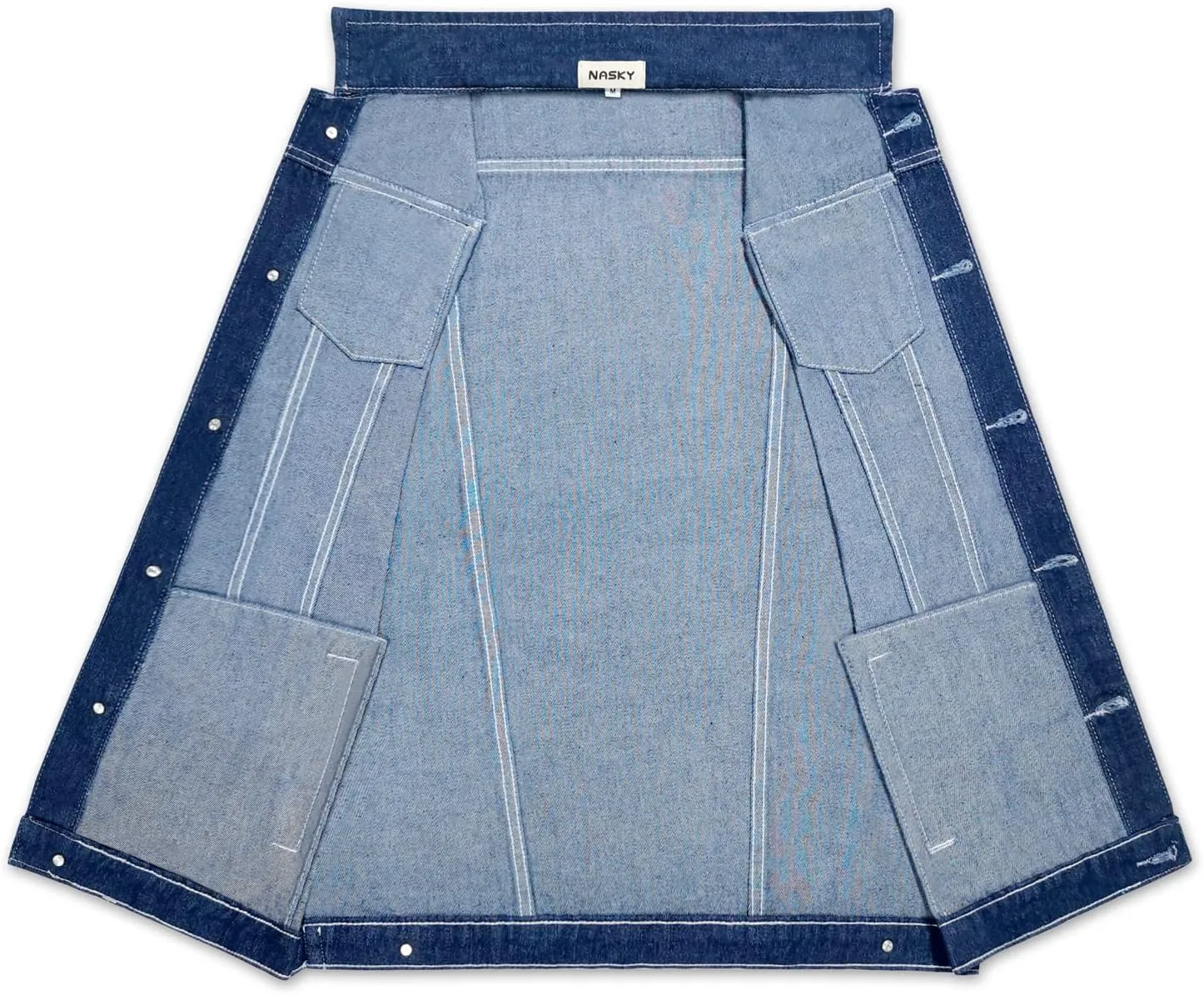 NASKY Men's Fit Retro Ripped Denim Vest Sleeveless Jean Vest and Jacket