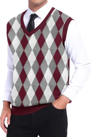 Netsmile Mens Sleeveless Sweater V Neck Lightweight Vest Slim Fit Casual Pullover Sweater
