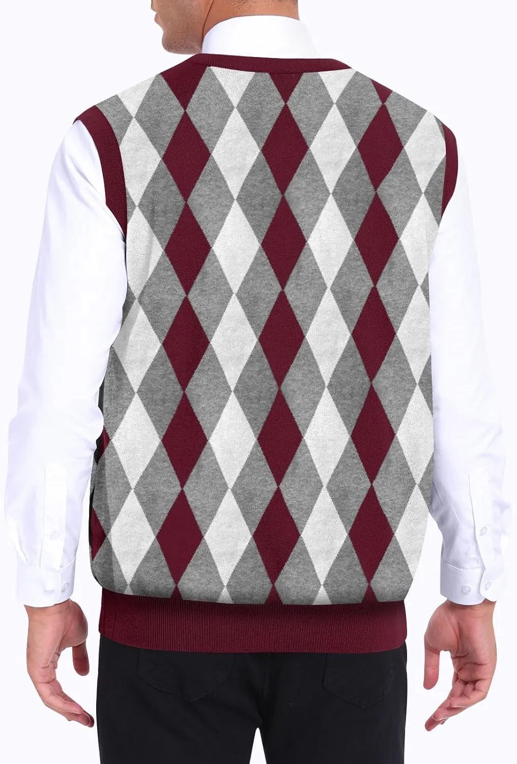 Netsmile Mens Sleeveless Sweater V Neck Lightweight Vest Slim Fit Casual Pullover Sweater