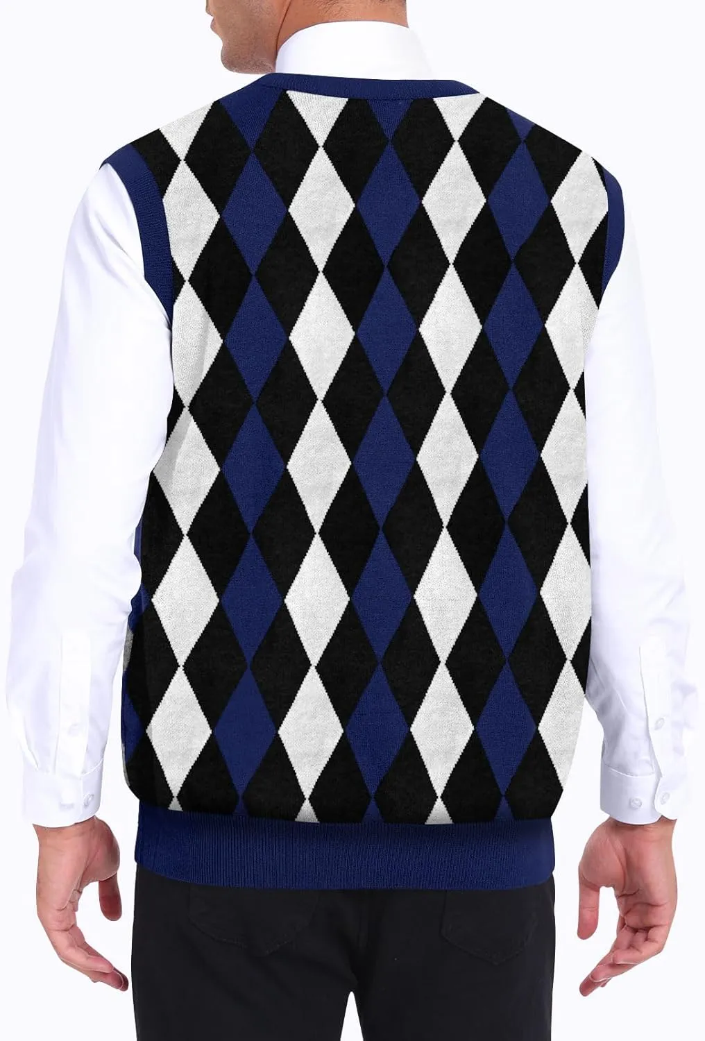 Netsmile Mens Sleeveless Sweater V Neck Lightweight Vest Slim Fit Casual Pullover Sweater