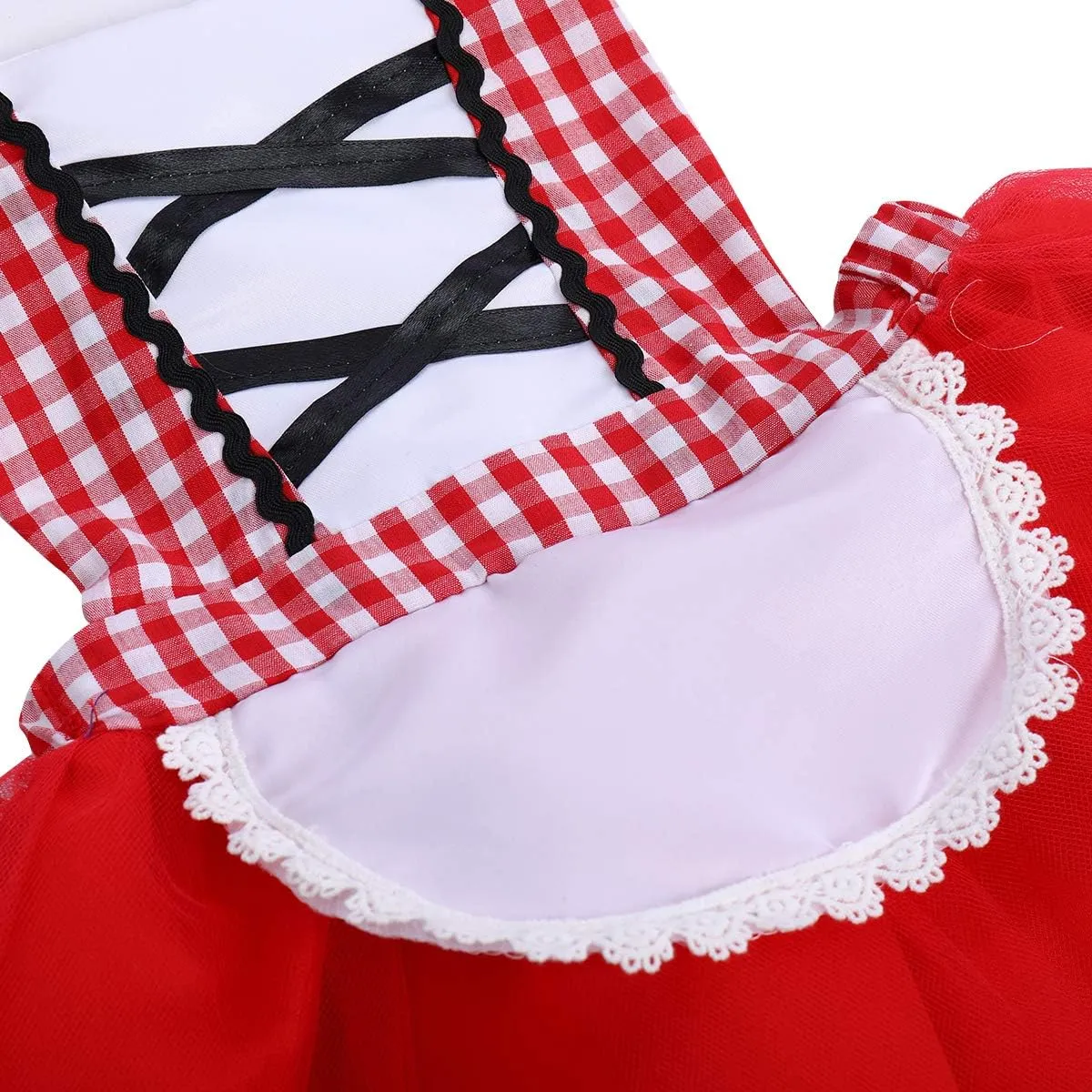 OBEEII Little Red Riding Hood Halloween Costume Newborn Toddler Girl Tutu Dress Cloak Fairy Tale Fancy Dress Up Party