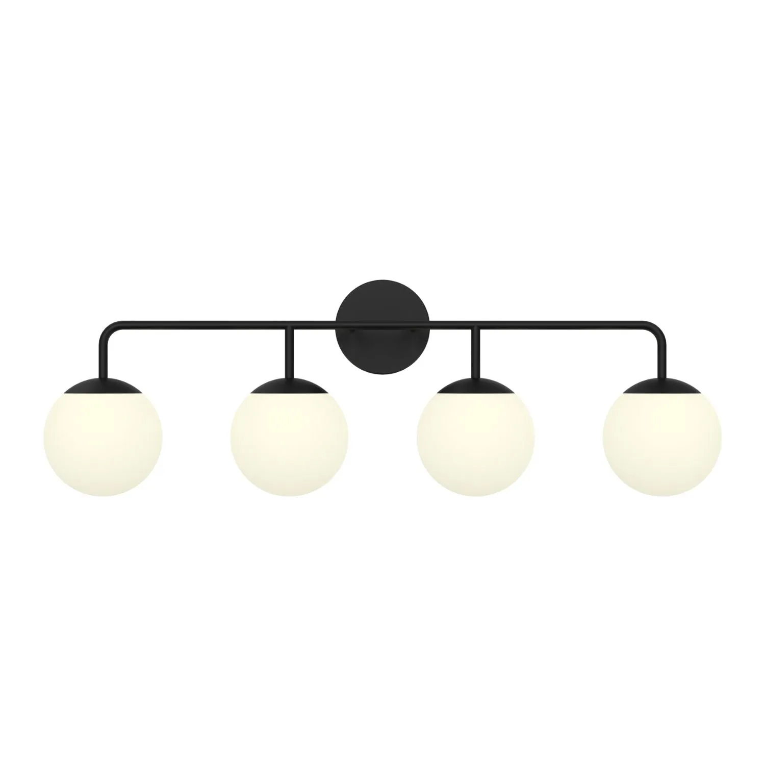 Open Box Castell 4 Globe LED Vanity, Matte Black