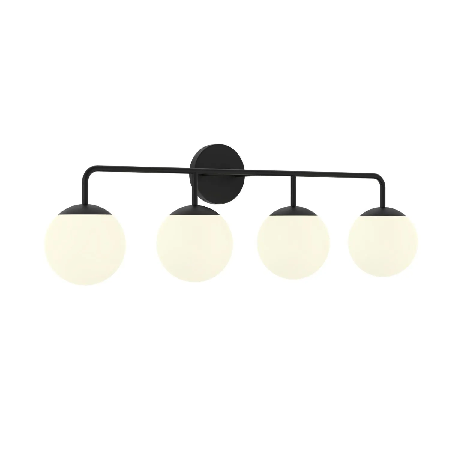 Open Box Castell 4 Globe LED Vanity, Matte Black