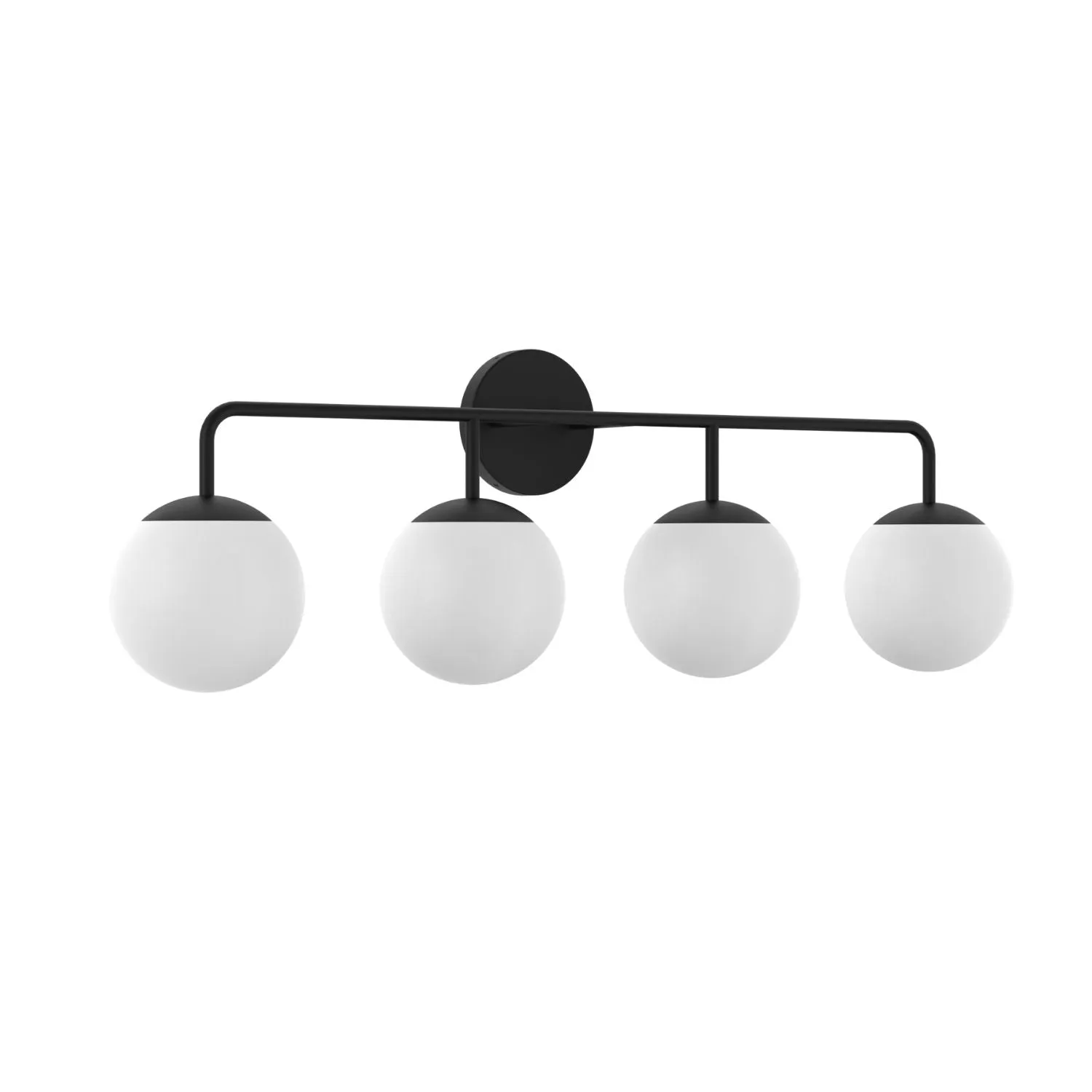 Open Box Castell 4 Globe LED Vanity, Matte Black