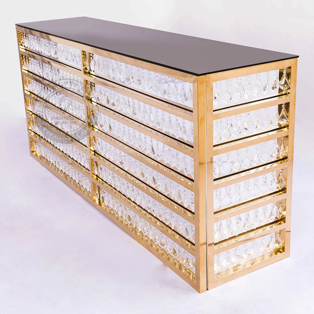 OSKAR Foldable Crystal Bar Table