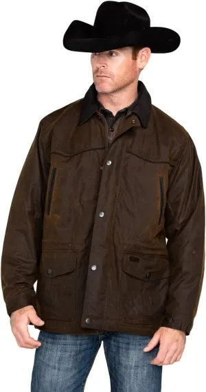 Outback Trading Company Men's 2707 Pathfinder Waterproof Breathable Fleece Lined Cotton Oilskin Western Jacket