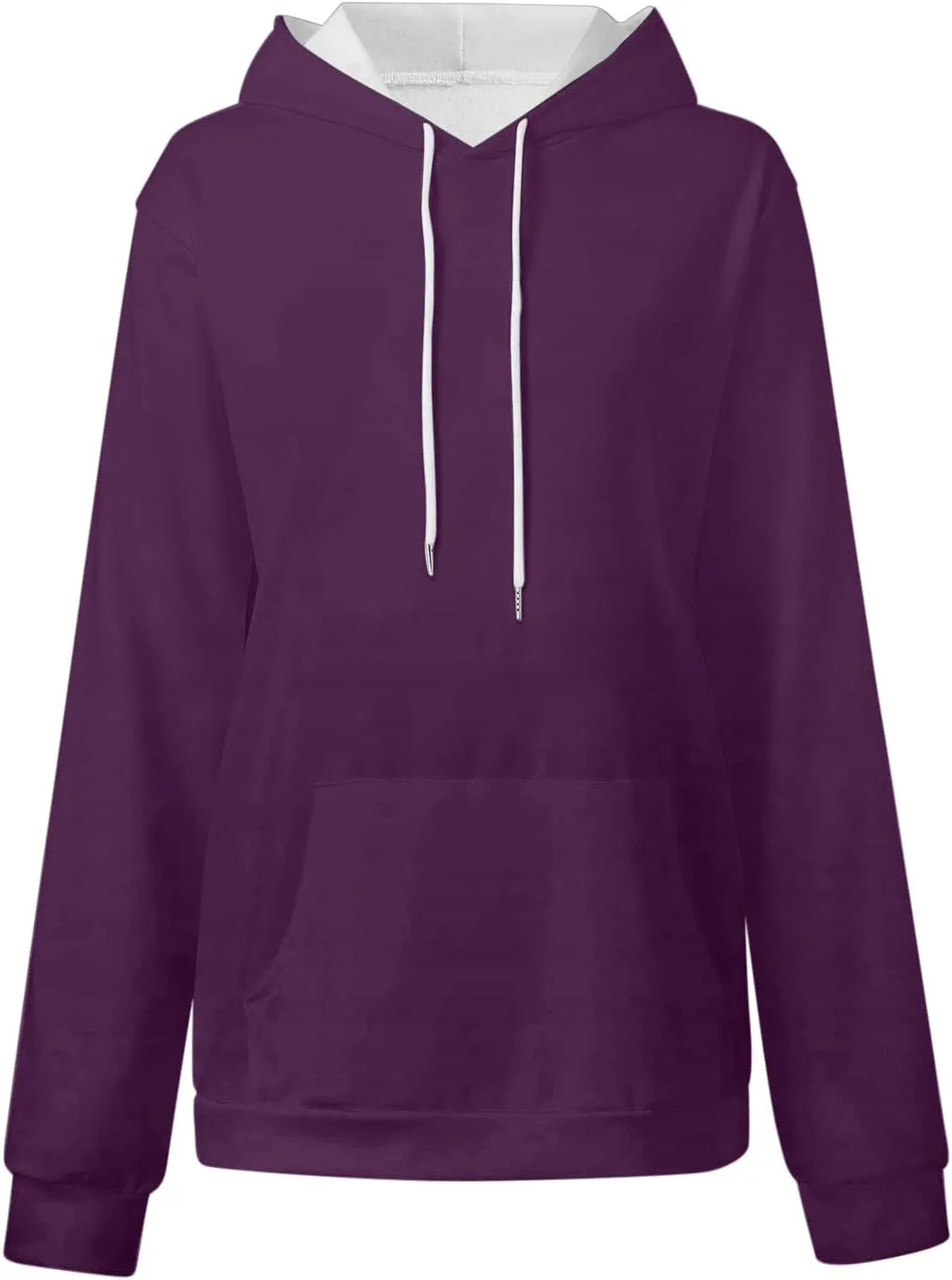 Oversized Drawstring Hoodies For Women Casual Long Sleeve Pullover Tops Comfy Hooded Sweatshirts Fall Fashion Outfits
