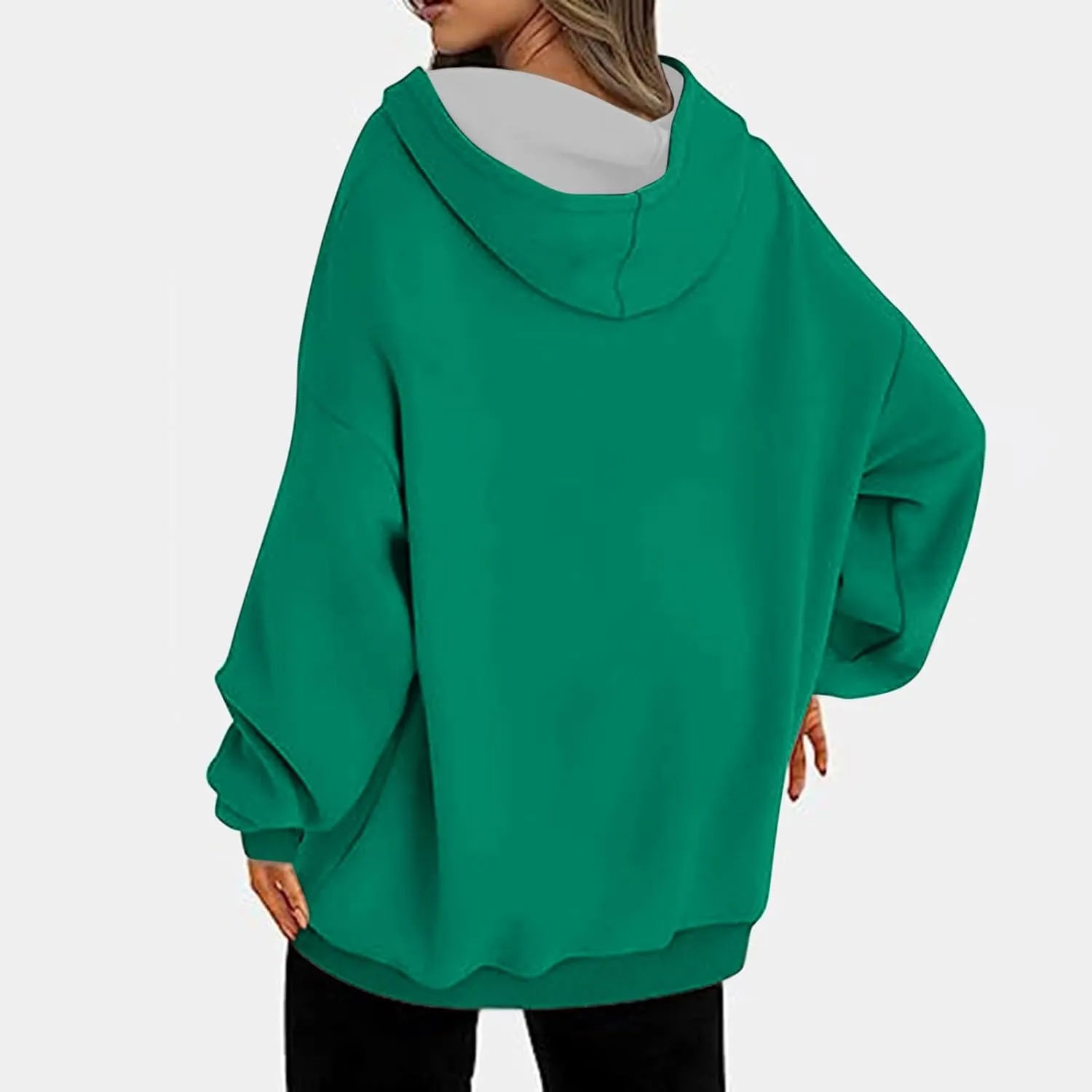 Oversized Hoodie For Women Trendy 2023 Fall Outfits Solid Long Sleeve Comfy Pullover Tops Dressy Casual Y2K Clothes