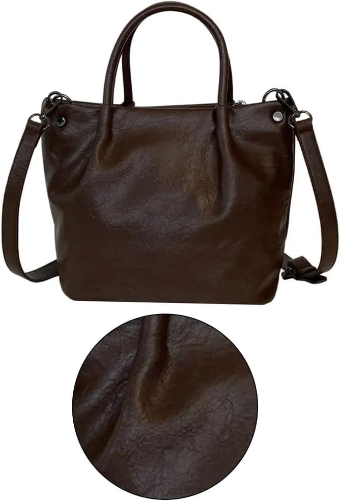 PU 1eather Shoulder Bag Delicate Crossbody Purse Bucket Bags Travel Satchel