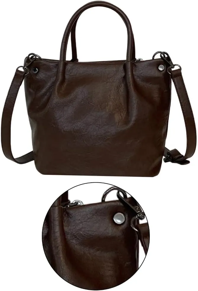 PU Leather Shoulder Bag Delicate Crossbody Purse Bucket Bags Travel Sling Pack Casual Handbag for Women and Girls