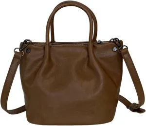PU Leather Shoulder Bag Delicate Crossbody Purse Bucket Bags Travel Sling Pack Casual Handbag for Women and Girls
