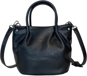 PU Leather Shoulder Bag Delicate Crossbody Purse Bucket Bags Travel Sling Pack Casual Handbag for Women and Girls
