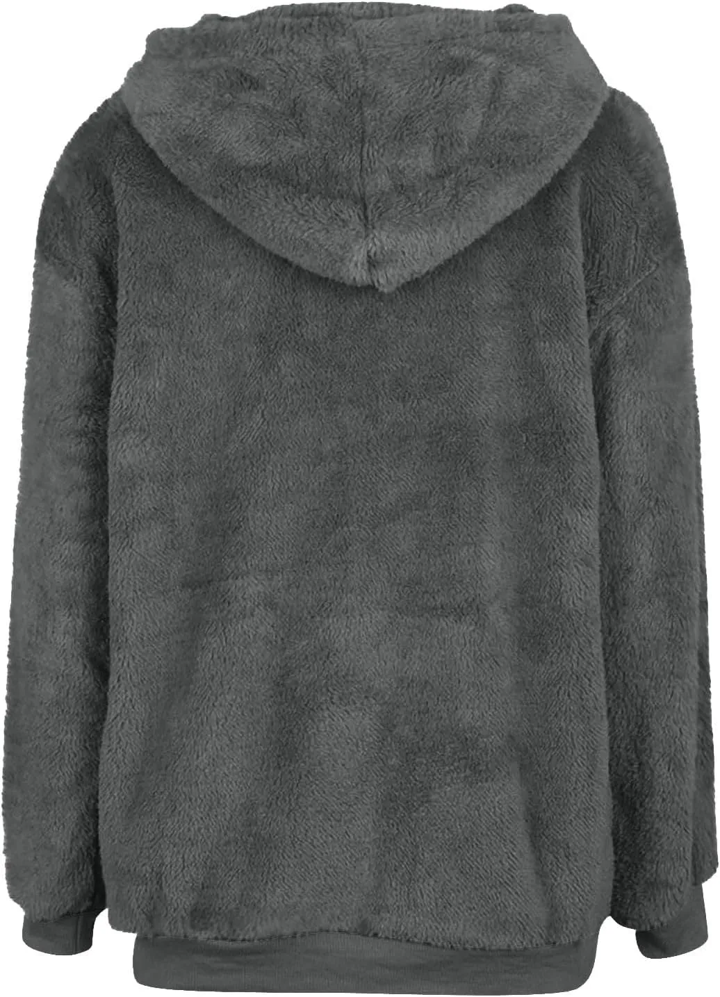 Quarter Zip Pullover Women Baggy Fleece Zipper Hoodie Comfy Cotton Drawstring Sherpa Sweatshirts Pullover Winter Coat