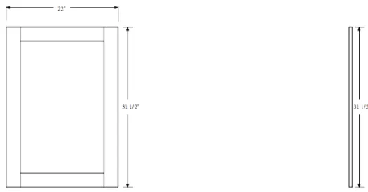 Rubeza Sazio Chorchoal 558x800mm Luxury Framed Mirror