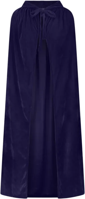 Ruziyoog Medieval Velvet Cloak for Women Wraps Elegant Hooded Wedding Cloak Winter Cape Witch Party Unisex Full Length Robe