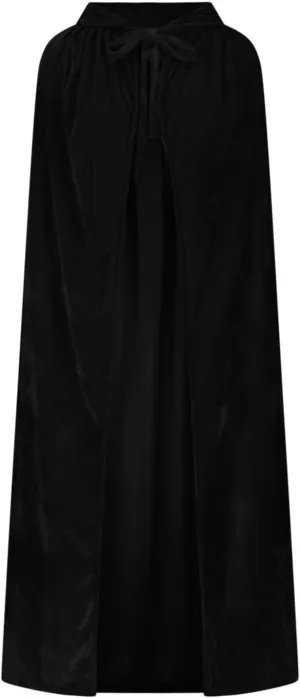 Ruziyoog Medieval Velvet Cloak for Women Wraps Elegant Hooded Wedding Cloak Winter Cape Witch Party Unisex Full Length Robe