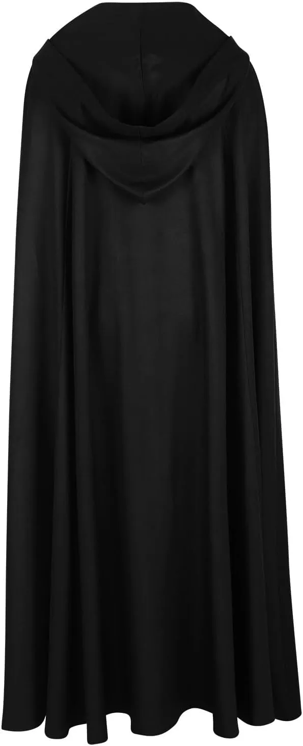 Ruziyoog Unisex Hooded Cloak Full Length Lightweight Halloween Christmas Party Cloak Vampire Witch Cape Cosplay Costume