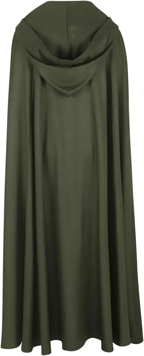 Ruziyoog Unisex Hooded Cloak Full Length Lightweight Halloween Christmas Party Cloak Vampire Witch Cape Cosplay Costume