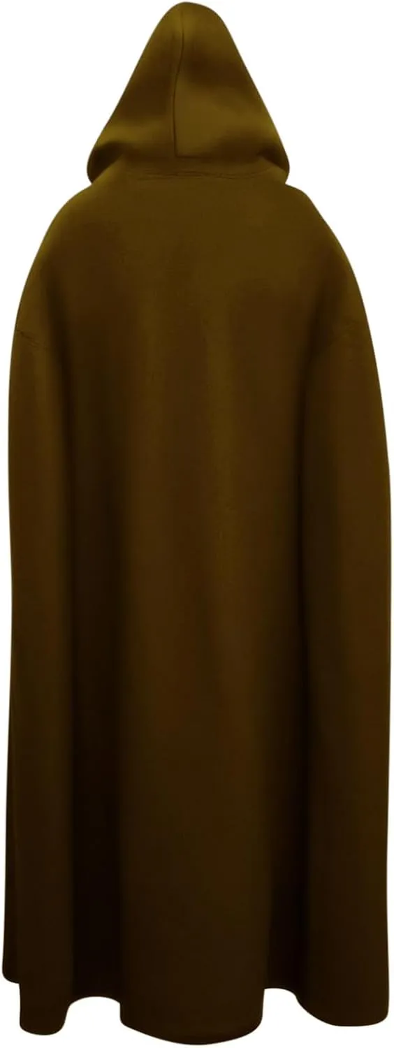 Ruziyoog Unisex Hooded Cloak Full Length Lightweight Halloween Christmas Party Cloak Vampire Witch Cape Cosplay Costume