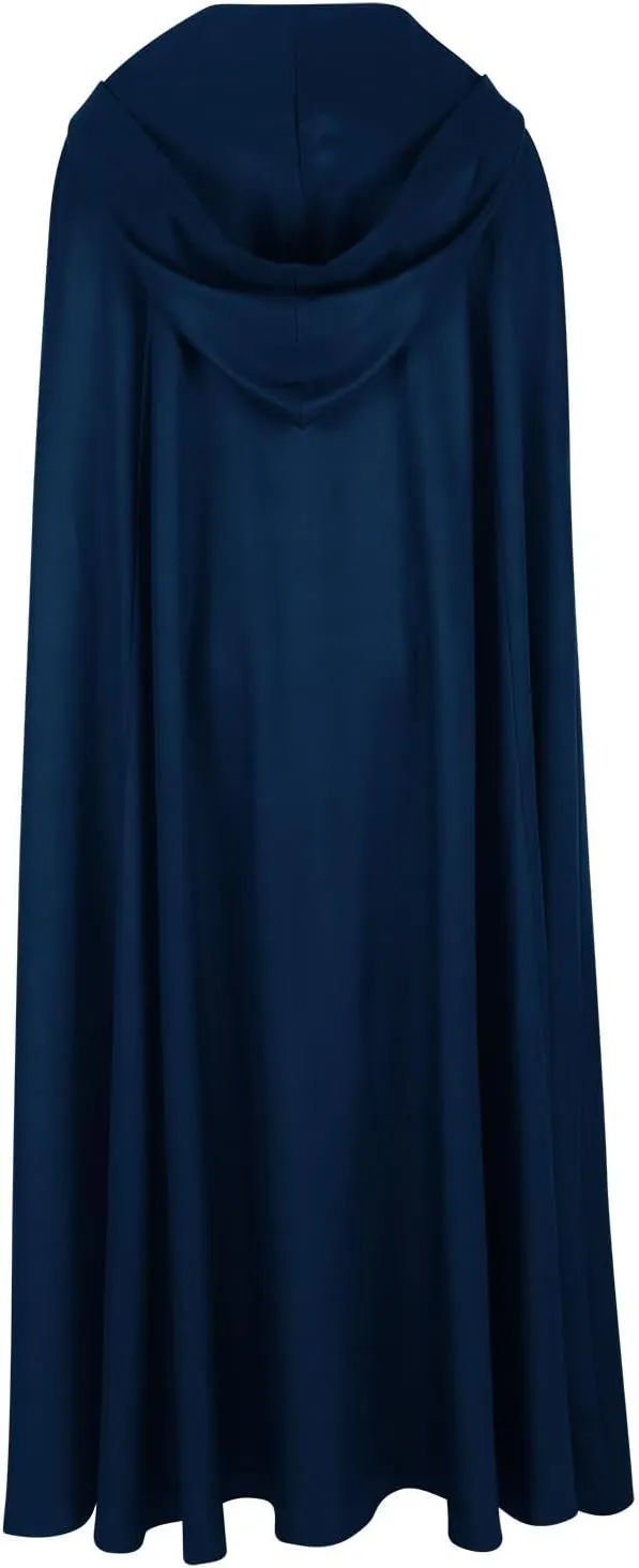 Ruziyoog Unisex Hooded Cloak Full Length Lightweight Halloween Christmas Party Cloak Vampire Witch Cape Cosplay Costume