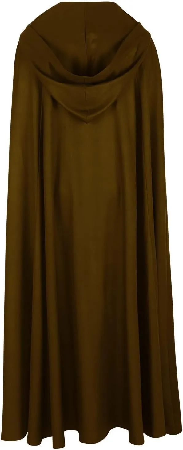 Ruziyoog Unisex Hooded Cloak Full Length Lightweight Halloween Christmas Party Cloak Vampire Witch Cape Cosplay Costume