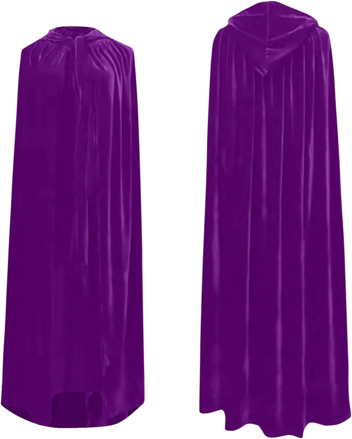 Ruziyoog Velvet Adult Cloak Cape with Hood Medieval Renaissance Hoodies Robe Halloween Cosutme Cape Fancy Cosplay Costumes