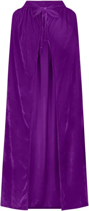 Ruziyoog Velvet Adult Cloak Cape with Hood Medieval Renaissance Hoodies Robe Halloween Cosutme Cape Fancy Cosplay Costumes
